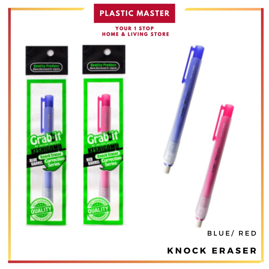 Knock Eraser Pemadam Pensel School Stationery Refill Sketching Drawing