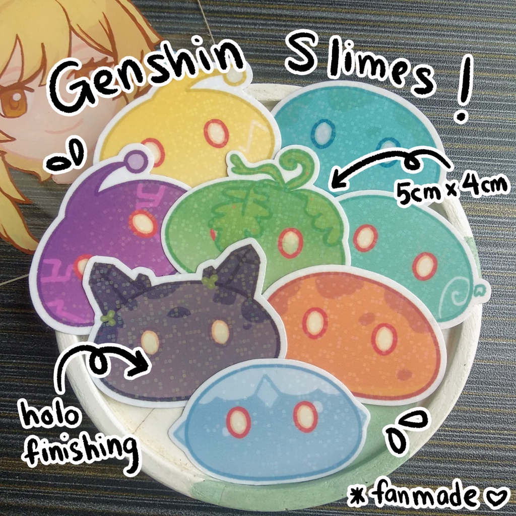 Genshin Impact Fanmade Slime Sticker Pack by chocomintism | Shopee Malaysia