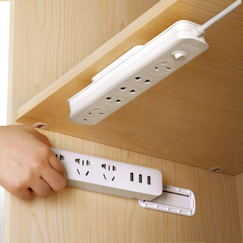 Household Self Adhesive Plug Fixer Drill Free Wall Mount Sticker ...