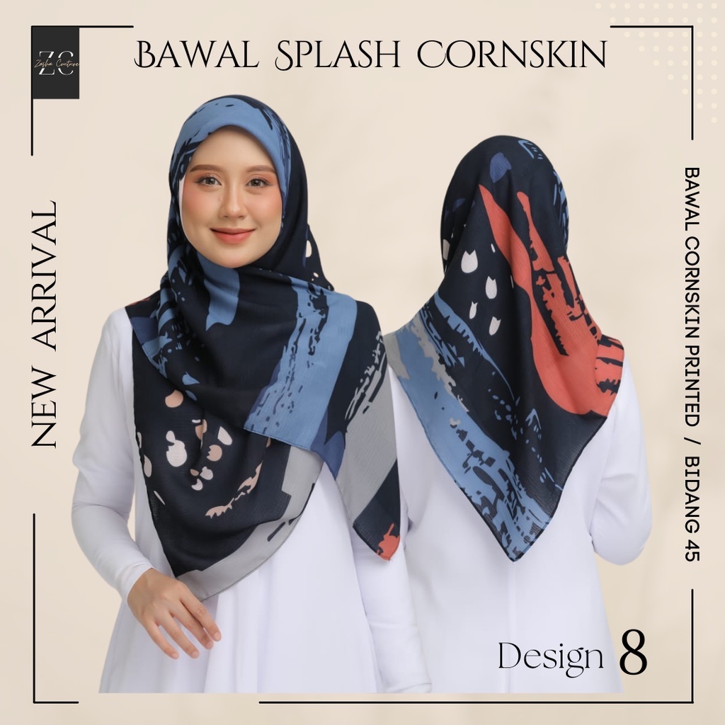 🔥new Arrival🔥 Bawal Splash Cornskin Bidang 45 Bawal Cornskin Exclusive Printed Shopee Malaysia 7956