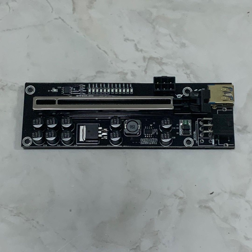 Black PCIe Riser Ver011 Plus LED GPU Card Extender for Mining Rig ...