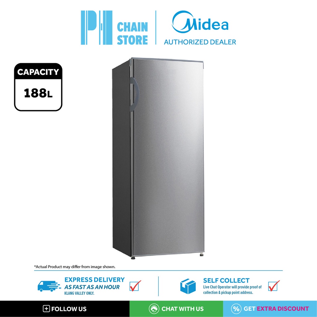 (DELIVERY FOR KL & SGR ONLY) MIDEA MUF-208SD 188L UPRIGHT FREEZER ...