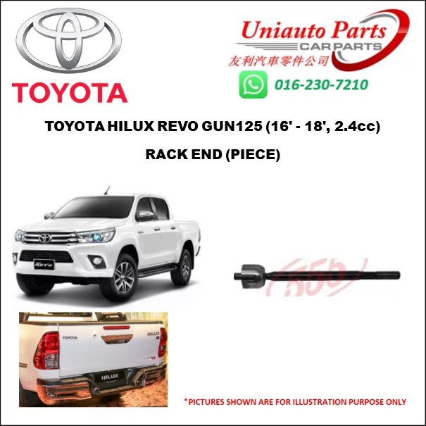 TOYOTA HILUX REVO GUN125 (16' - 18', 2.4cc) RACK END (PIECE) | Shopee ...