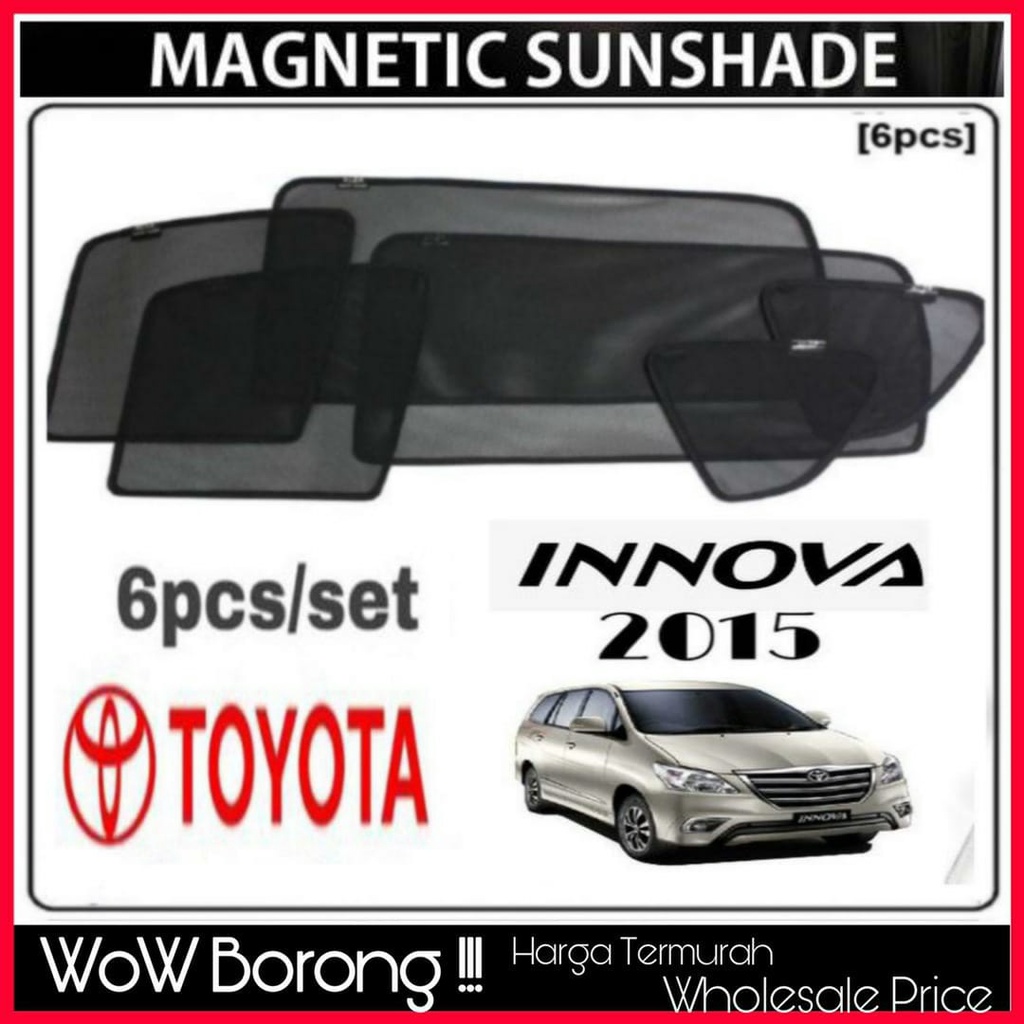 Magnetic Sunshade Toyota Innova 2015-2020 (6 Pcs) | Shopee Malaysia