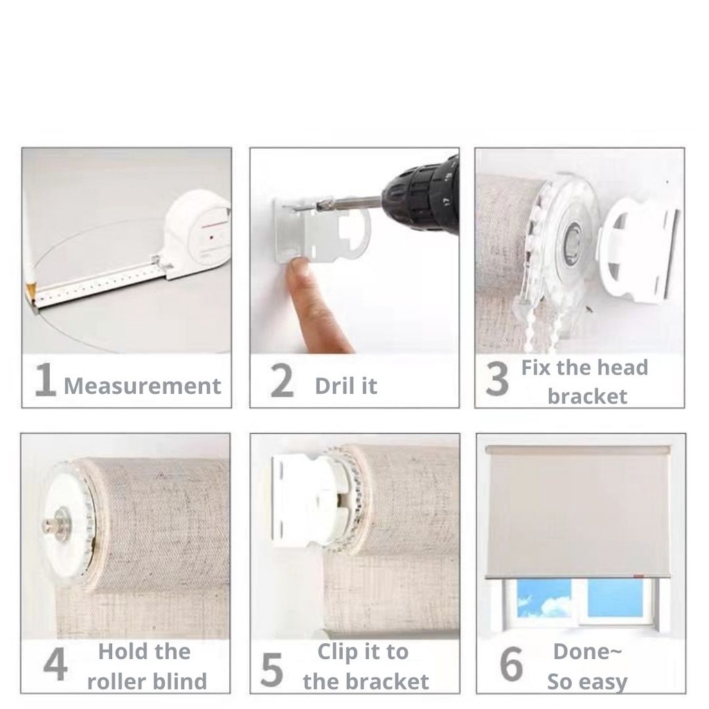 [READY STOCK] Premium Roller Blind / Blackout Blind / Roller Blind / Curtain Blind / Bidai