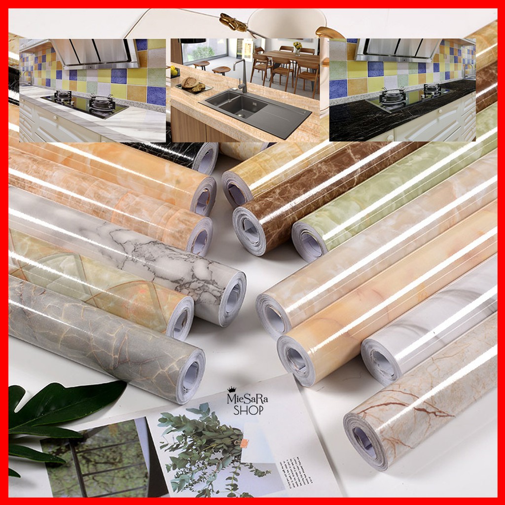 Ready Stock Malaysia * 60cm x 5meter Marble Wallpaper Cabinet / Table ...