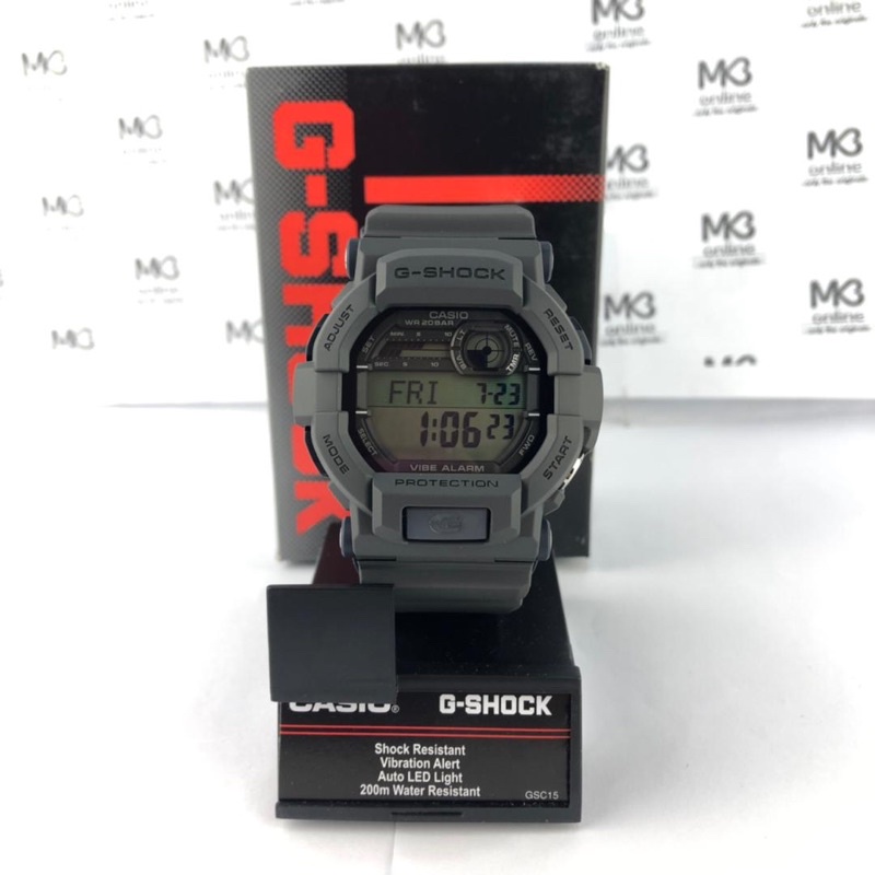 Casio G Shock Vibration Alert Auto LED GD 350 8 Grey Shopee Malaysia