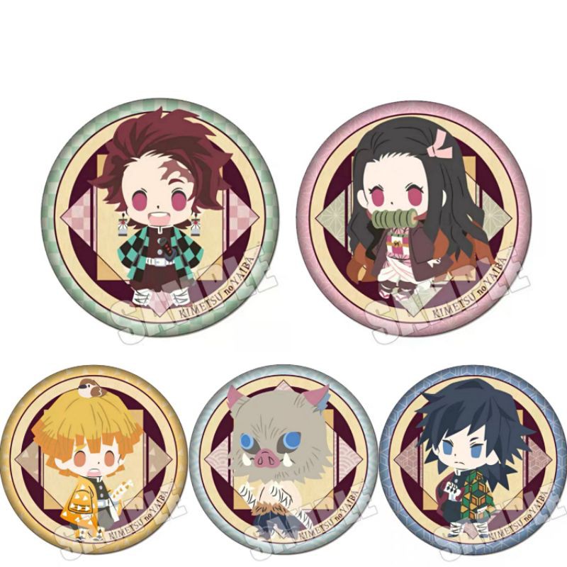 Demon Slayer Badge Kimetsu No Yaiba Tanjiro Nezuko Zenitsu Inosuke 