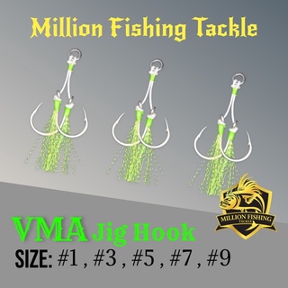 VMA JIG HOOKS】For 25g-300g Jigs VMA Double Assist Fishing Hooks Jigging Hooks  JIG HOOK Mata Kail 铁板钓钩