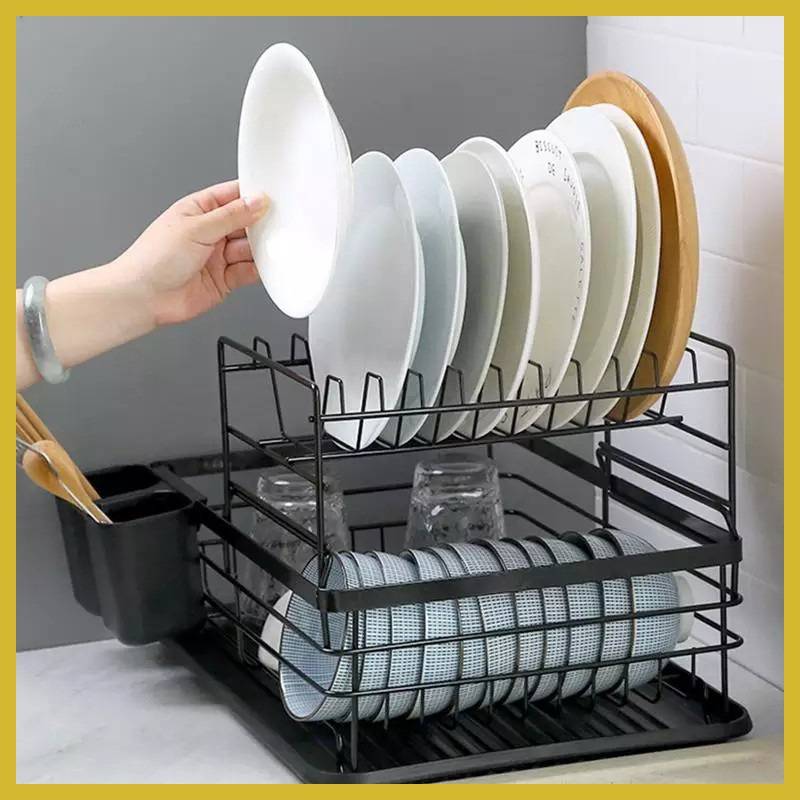 Spoon & Forks Kitchen Rack 2 Tier Kitchen Rack Dish Rack Stainless ...