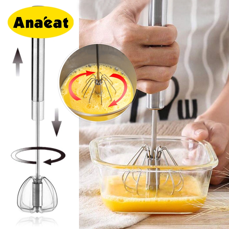 Egg Beater Self Turning Semi-automatic Whisk Hand Mixer Blender Kitchen  Tools