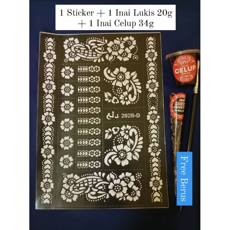 Sticker set pengantin viral / henna stencil / mehndi sticker | Shopee ...