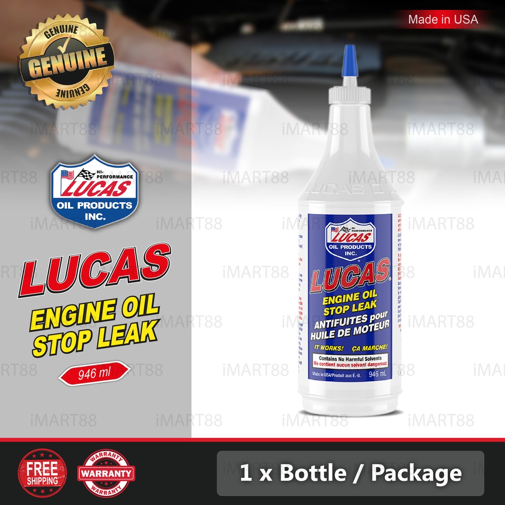 LUCAS Engine Oil Valve Seal Stop Leak 946ML USA 100 Genuine Minyak