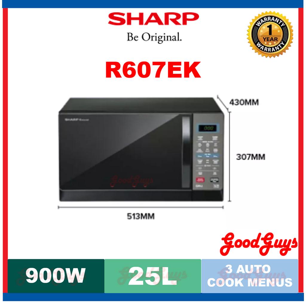 sharp 25l microwave oven with grill r607ek