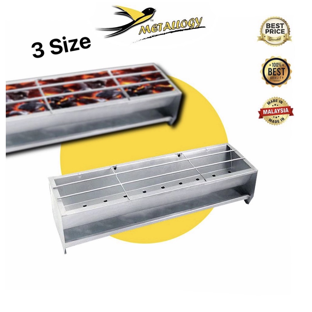 Metallogy SATAY 001 002 003 Steel BBQ Grill Camping Picnic Cooking ...