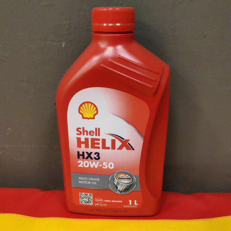 (SIRIM ) Shell Lubricant Oil HX3 20W-50 (1L) - Minyak Hitam Kereta ...