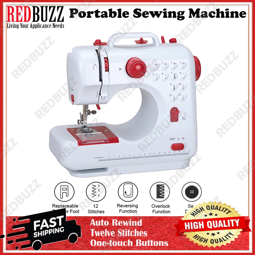 REDBUZZ Sewing Machine Mesin Jahit Stitch Xpert Auto Winding Reverse