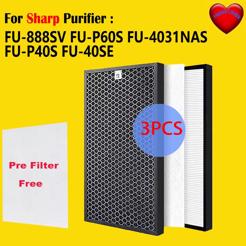 [Ready Stock] For Sharp FU-888SV Replacement Air Purifier HEPA ...