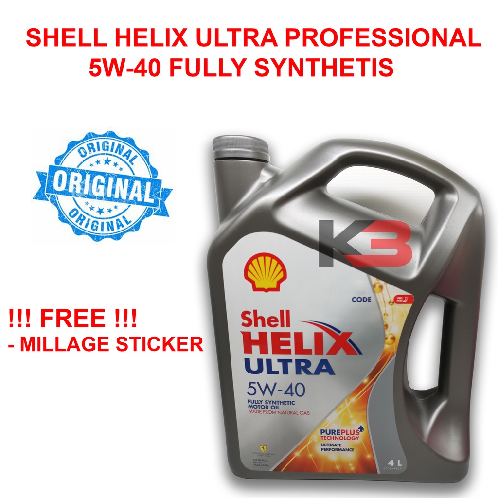 Original Shell Helix Ultra 5w 40 5w40 Fully Synthetic Engine Oil 4l Shopee Malaysia