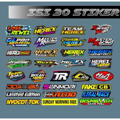 ️ Sticker 30PCS/Sticker racing Antem Contents 30 - Sticker Motorcycle ...