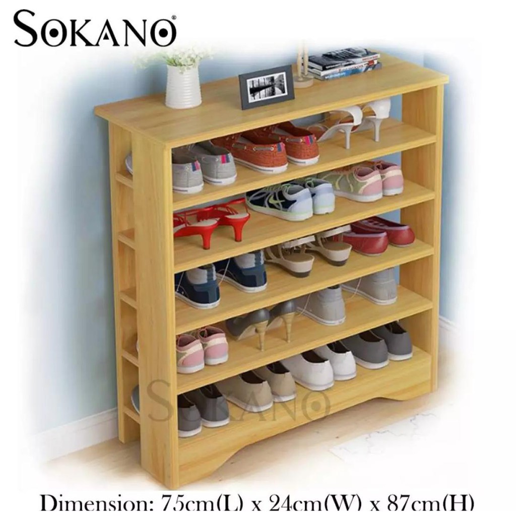 Japanese Style 6 Tiers Shoes Cabinet Shoe Rack Shoe Shelf Shoe Cabinet ...
