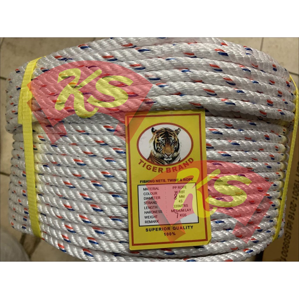 10 METER 6mm / 8mm / 10mm /14 mm / 16mm POLYPROPYLENE ROPE / P.P. ROPE ...
