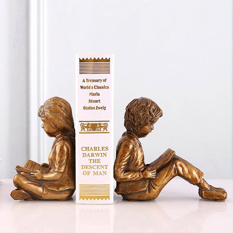 Reading Child Bookends Home Decoration Accessories Office Study Room ...