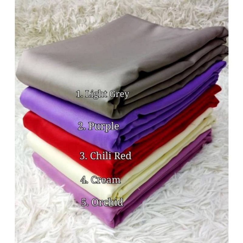 VALENTINO SOLUNA DULL SATIN KAIN PASANG PLAIN BIDANG 45(Dusty