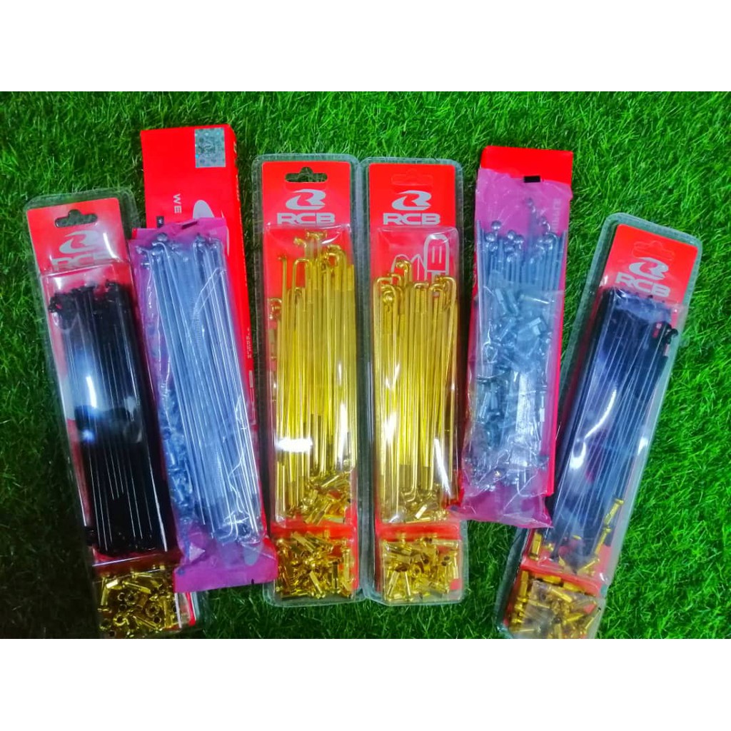 RCB Lidi Rim spoke ranting Gold / Black / Chrome Pelbagai Saiz | Shopee ...