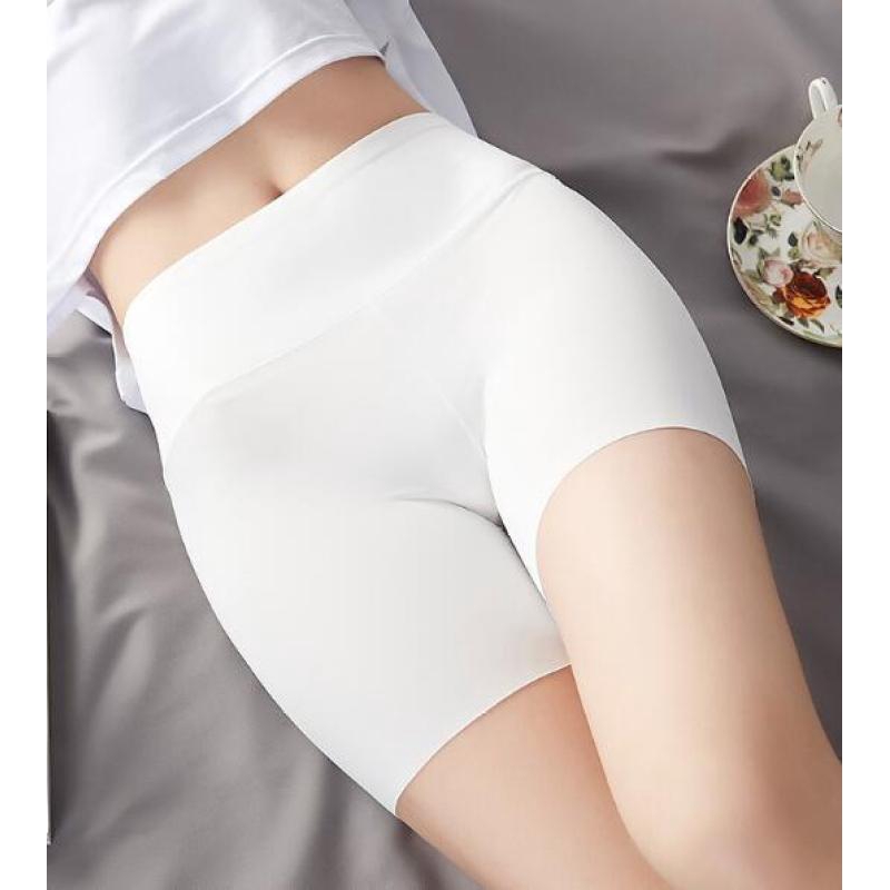 40-80KG Ice Silk Shorts Women Safety Short Pants Double Layer High Waist  Privacy Protection Panties Elastic Seamless Underwear