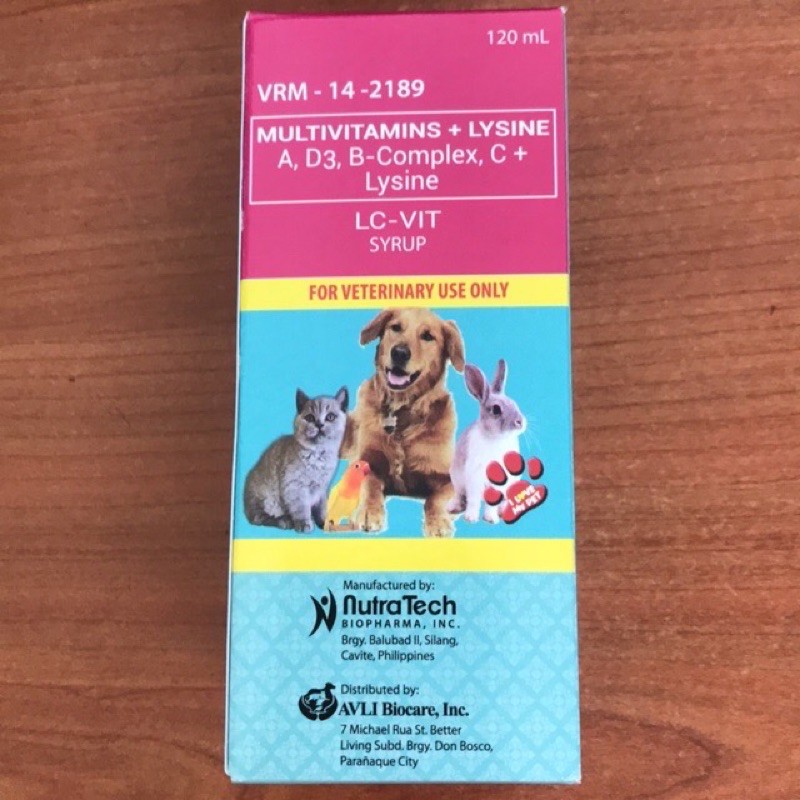 1 bottle, 120ml, PET VITAMIN LCVIT SYRUP (vitamin) Multivitamins