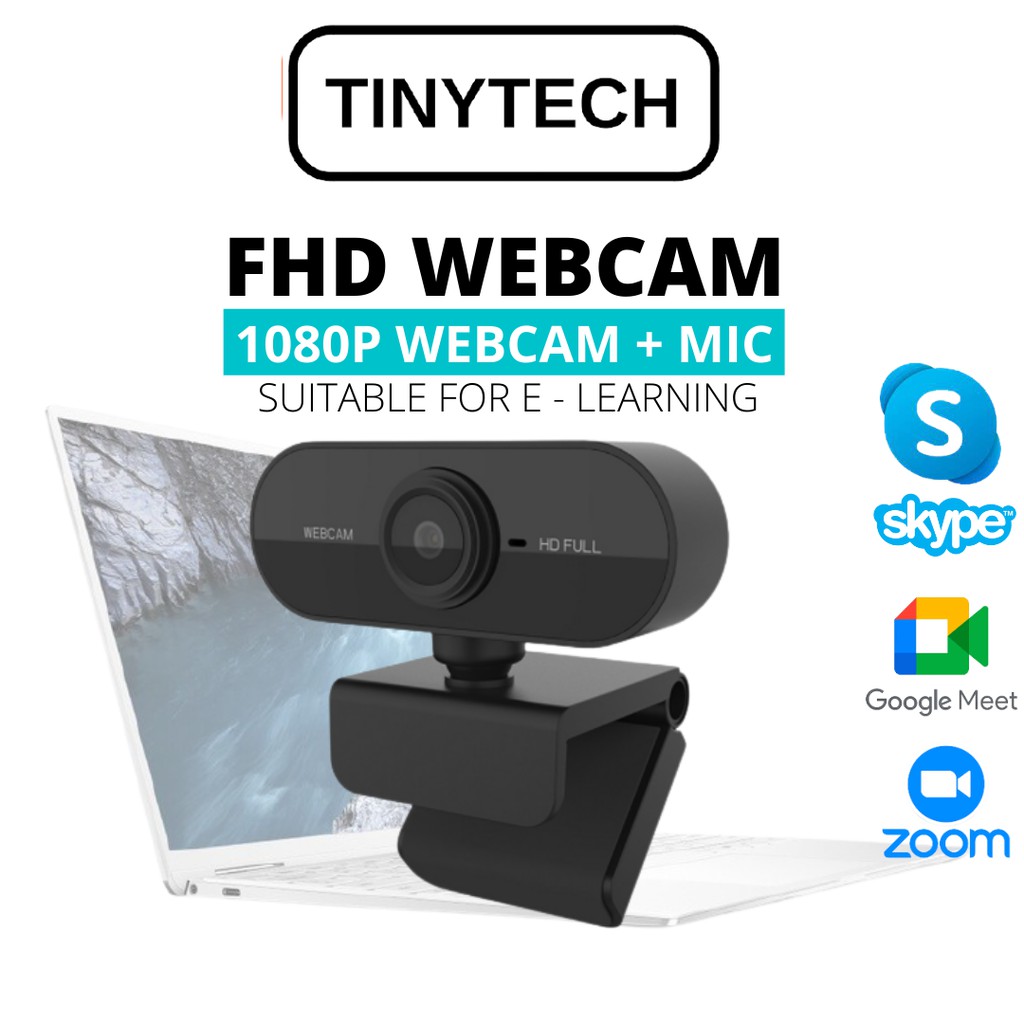 TinyTech CAM-PC1082/FHD USB Webcam C/W Mic / Webcam for PC/COMPUTER ...