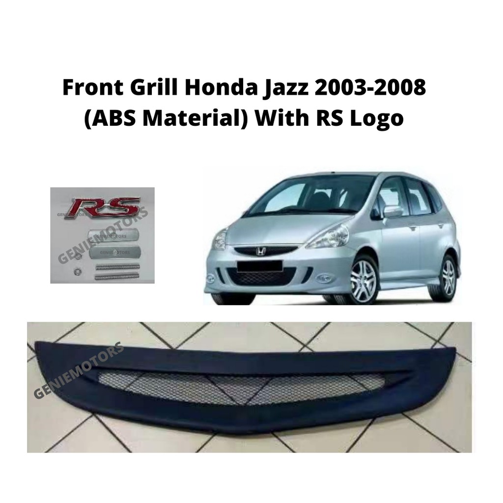Front Grill For Honda Jazz 2003-2008 With RS Logo (ABS Material ...