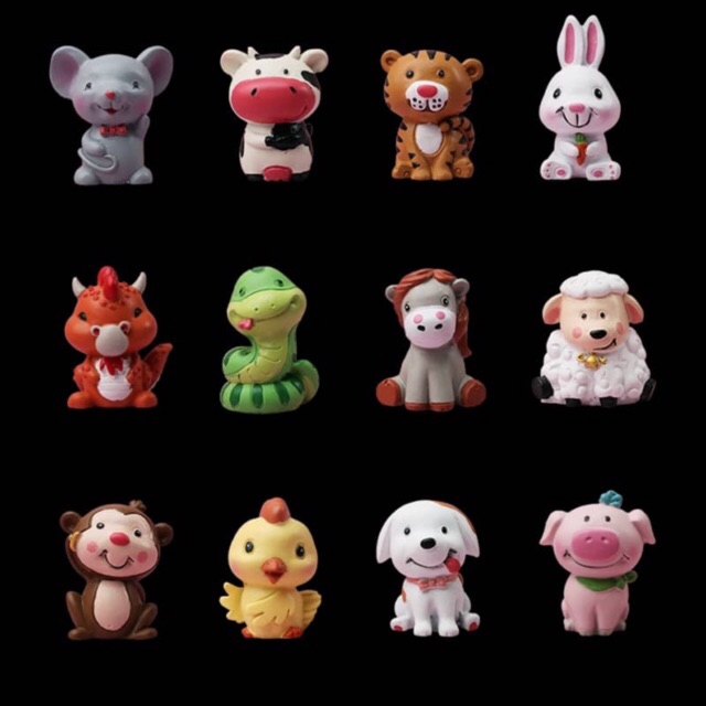 12 Sheng Xiao Twelve Cute Little Animals Deco Shopee Malaysia