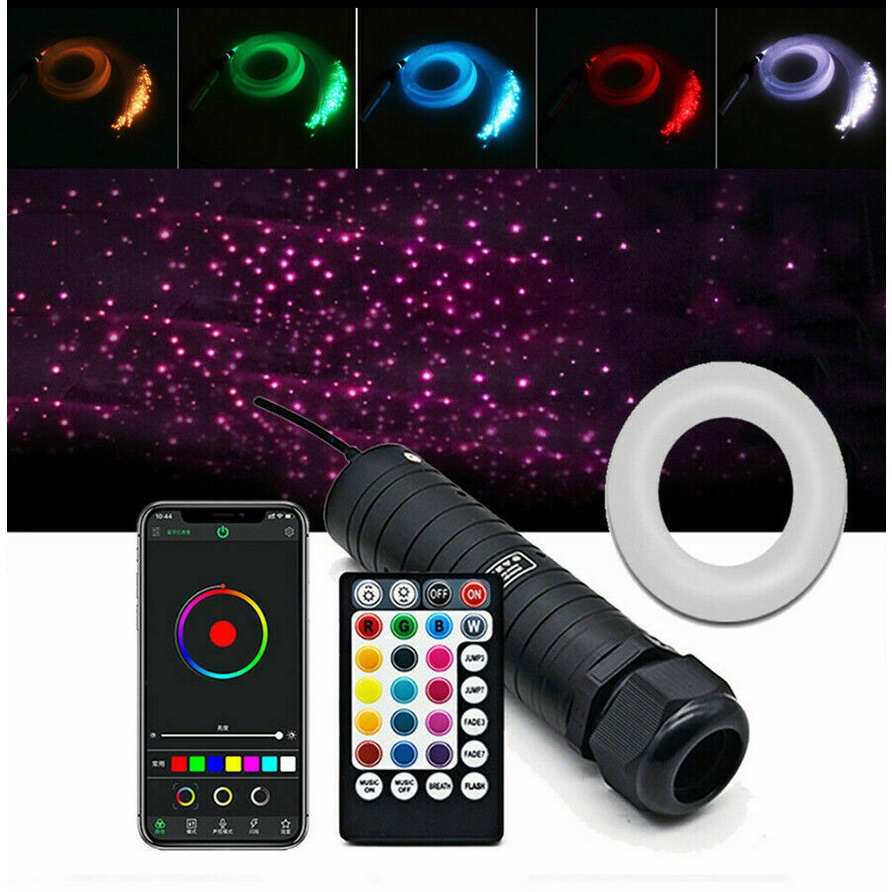 450X Car Headliner Roof Star Light Kit RGB LED Fiber Optic Bluetooth APP Control Shopee Malaysia