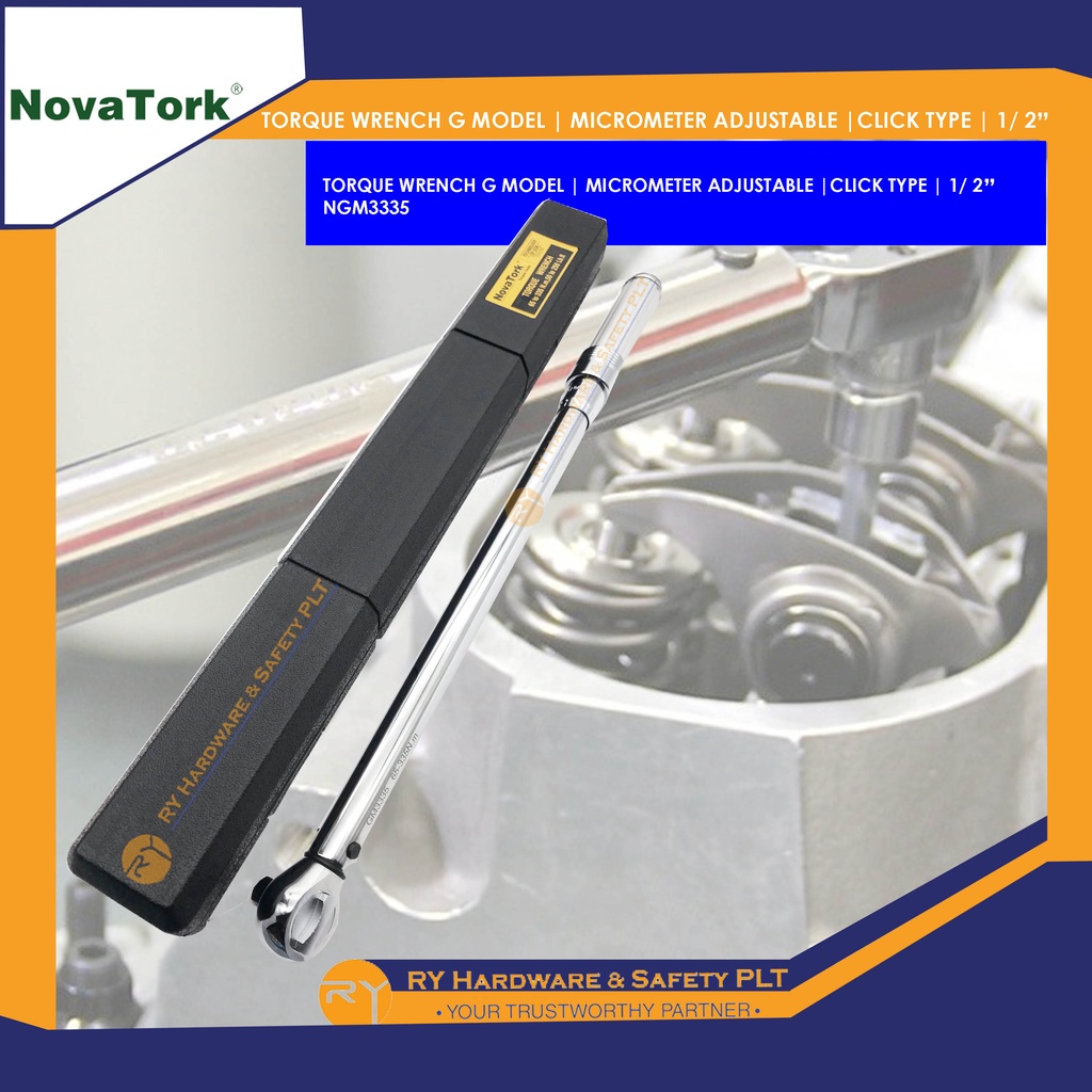 NOVA TORK | TORQUE WRENCH G MODEL | MICROMETER ADJUSTABLE CLICK TYPE ...