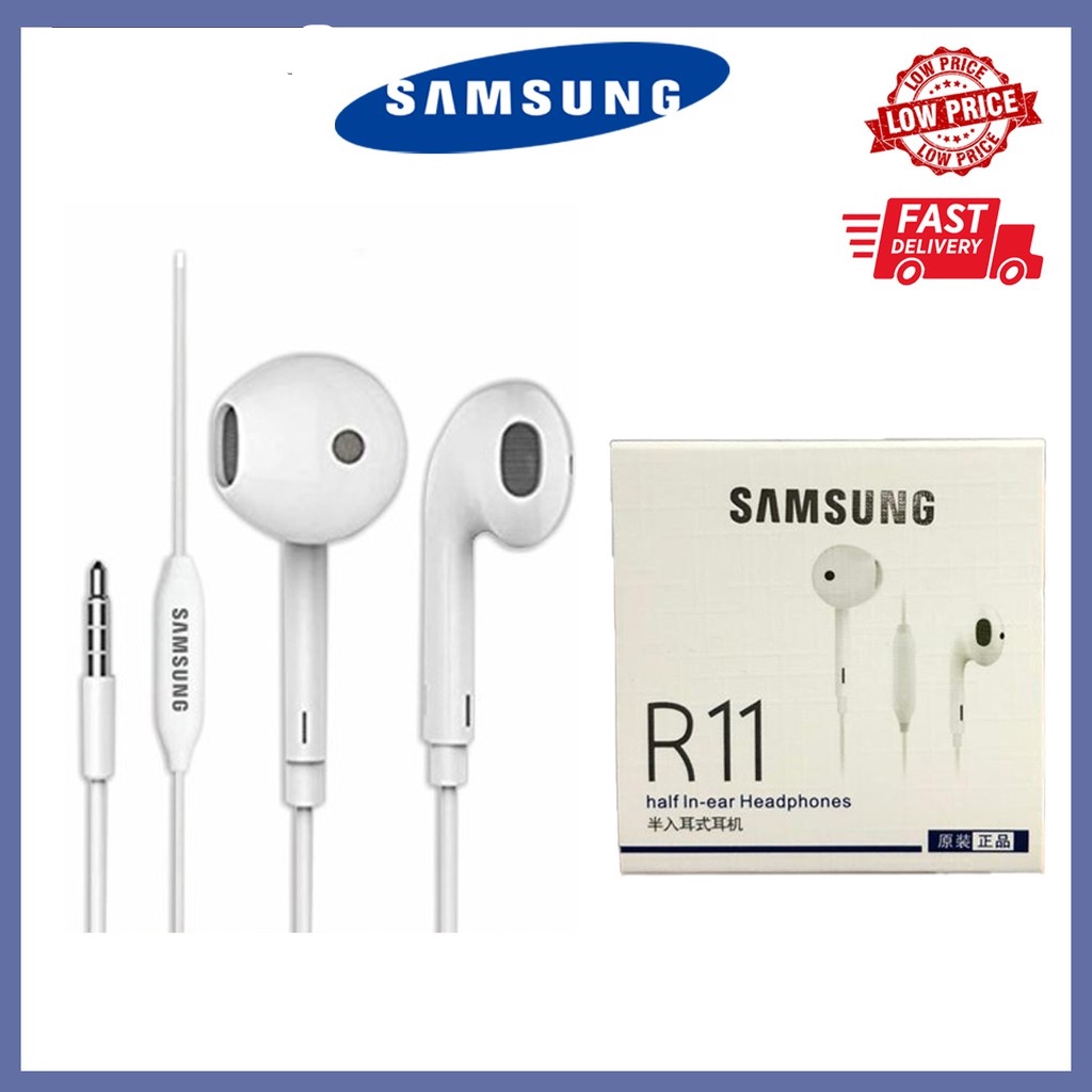Samsung Earphones Wired Earphone Handsfree R11 Headset Earbuds With Microphone Shopee Malaysia