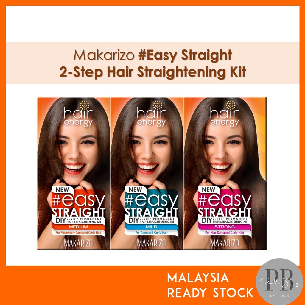 Makarizo Easy Straight DIY 2 Step Permanent Hair Straightening Kit Shopee Malaysia