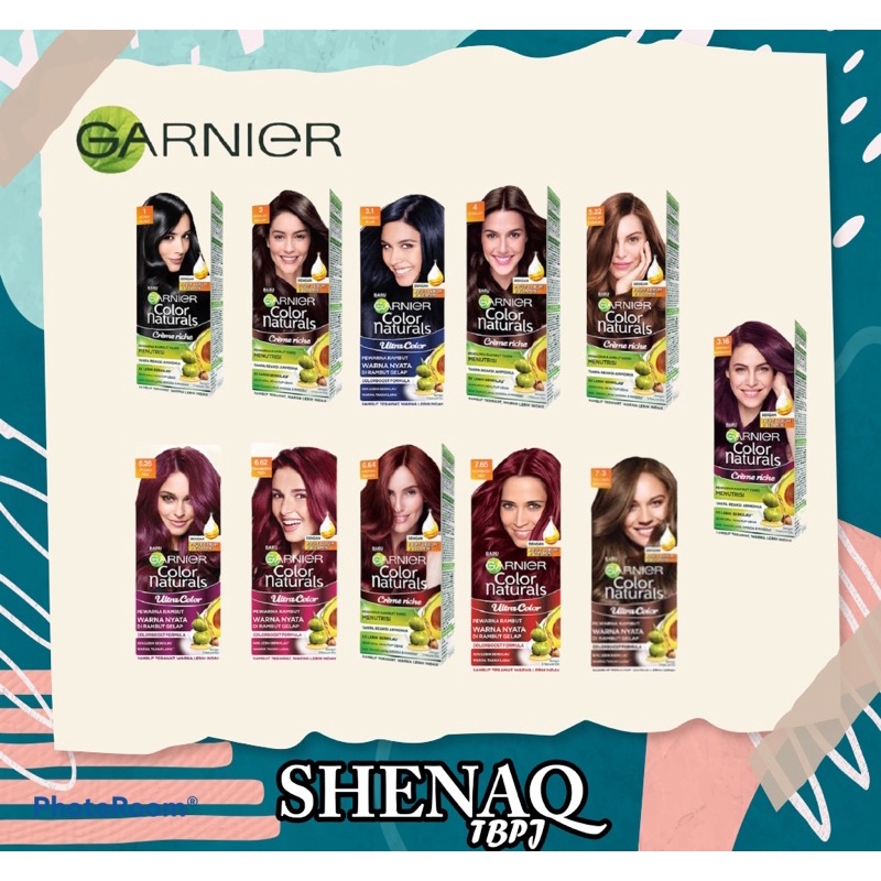 Garnier Hair Color Naturals Creme Riche 50ml 50g Pewarna Rambut Halal