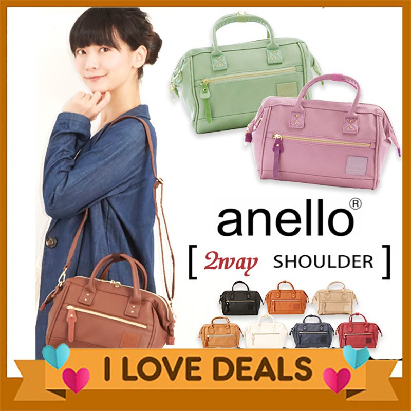 Anello AT-C1223 Shoulder Mini Boston Bag Pink Polyester Japan Tracking New