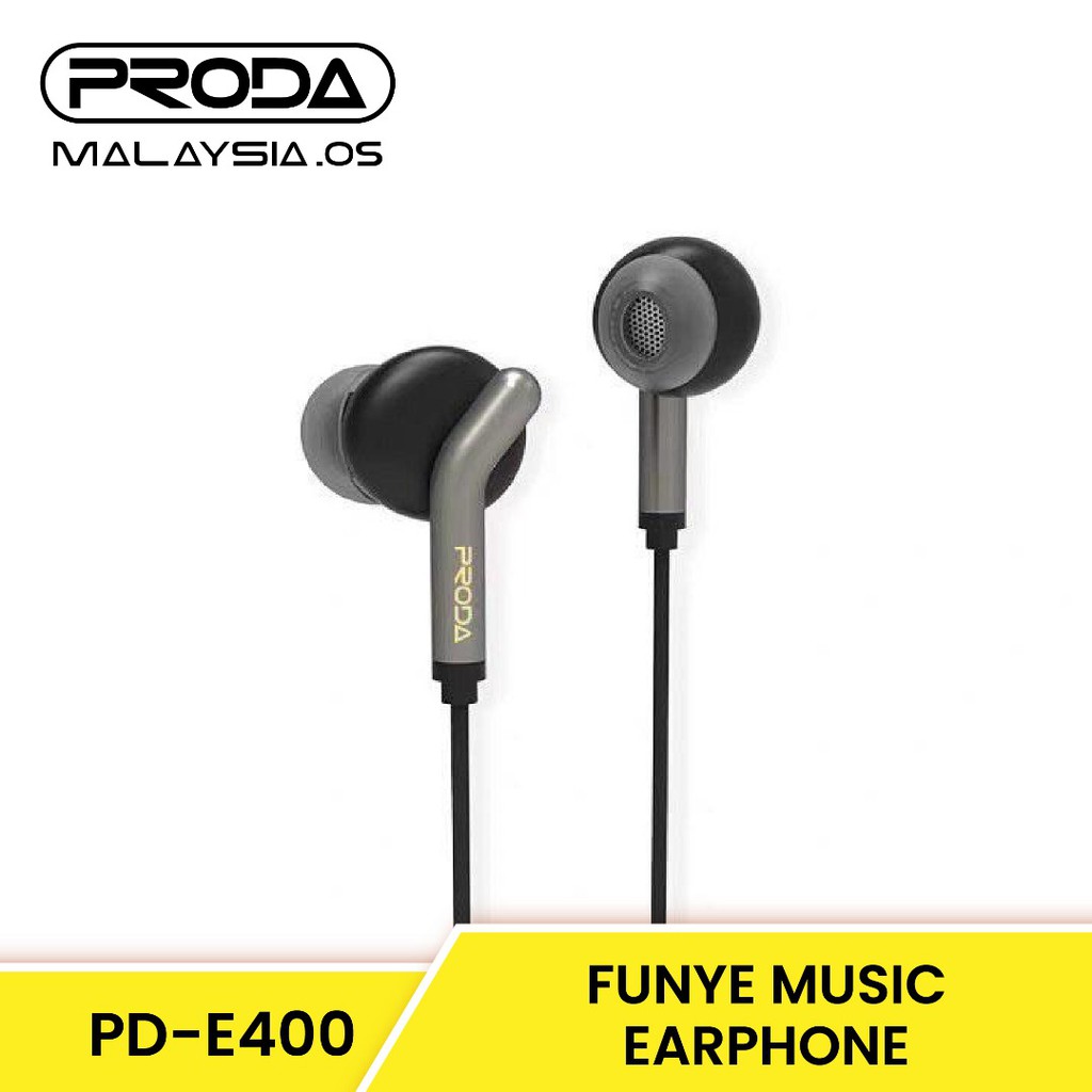 PRODA PD-E400 Funye Music Earphones Hifi Level Sound Quality Wired ...