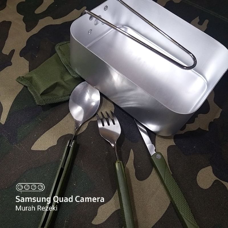 Camping Cooking Mess Tin + Set Sudu Outdoor Shopee Malaysia