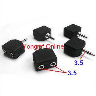 3.5mm Y-Splitter for headphones, stereo to phono