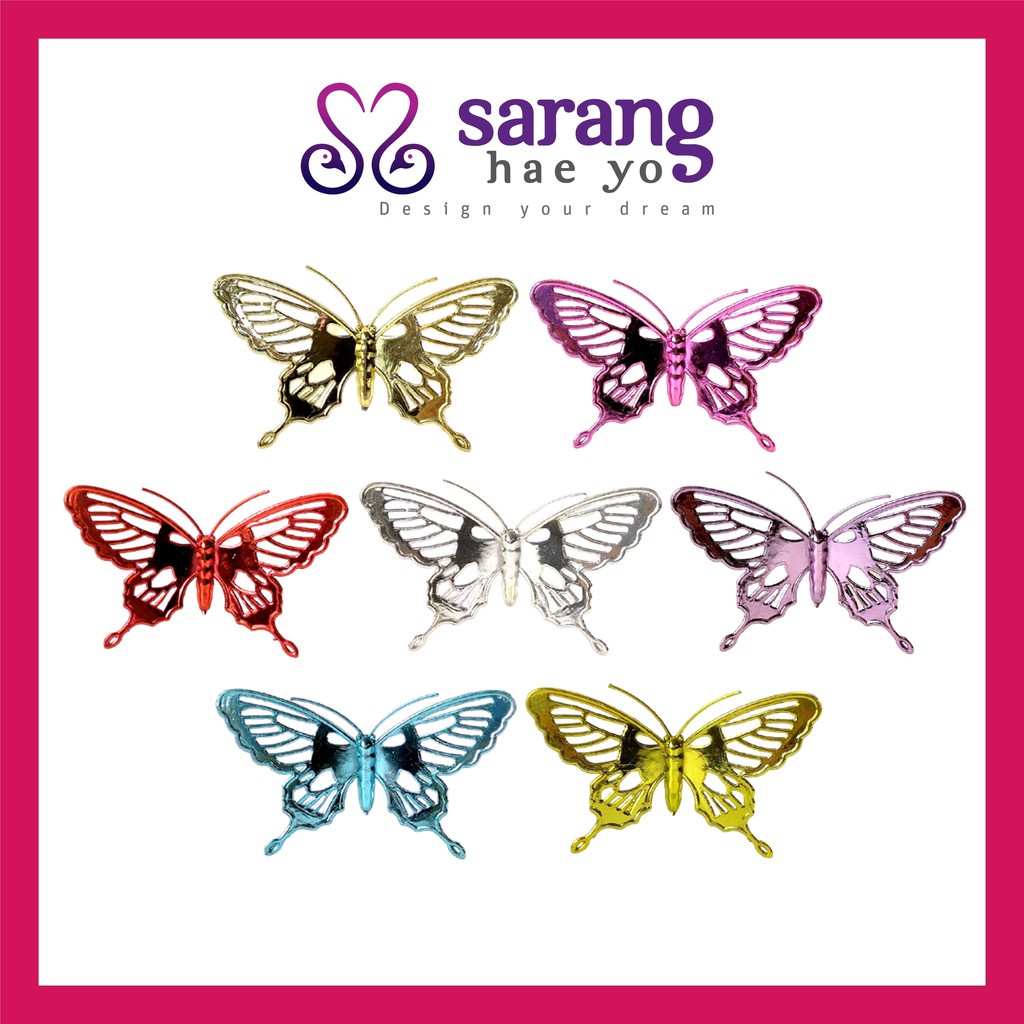 6PCS Mini Butterfly Decoratiom Gift Teacher Day Birthday Rama Rama ...