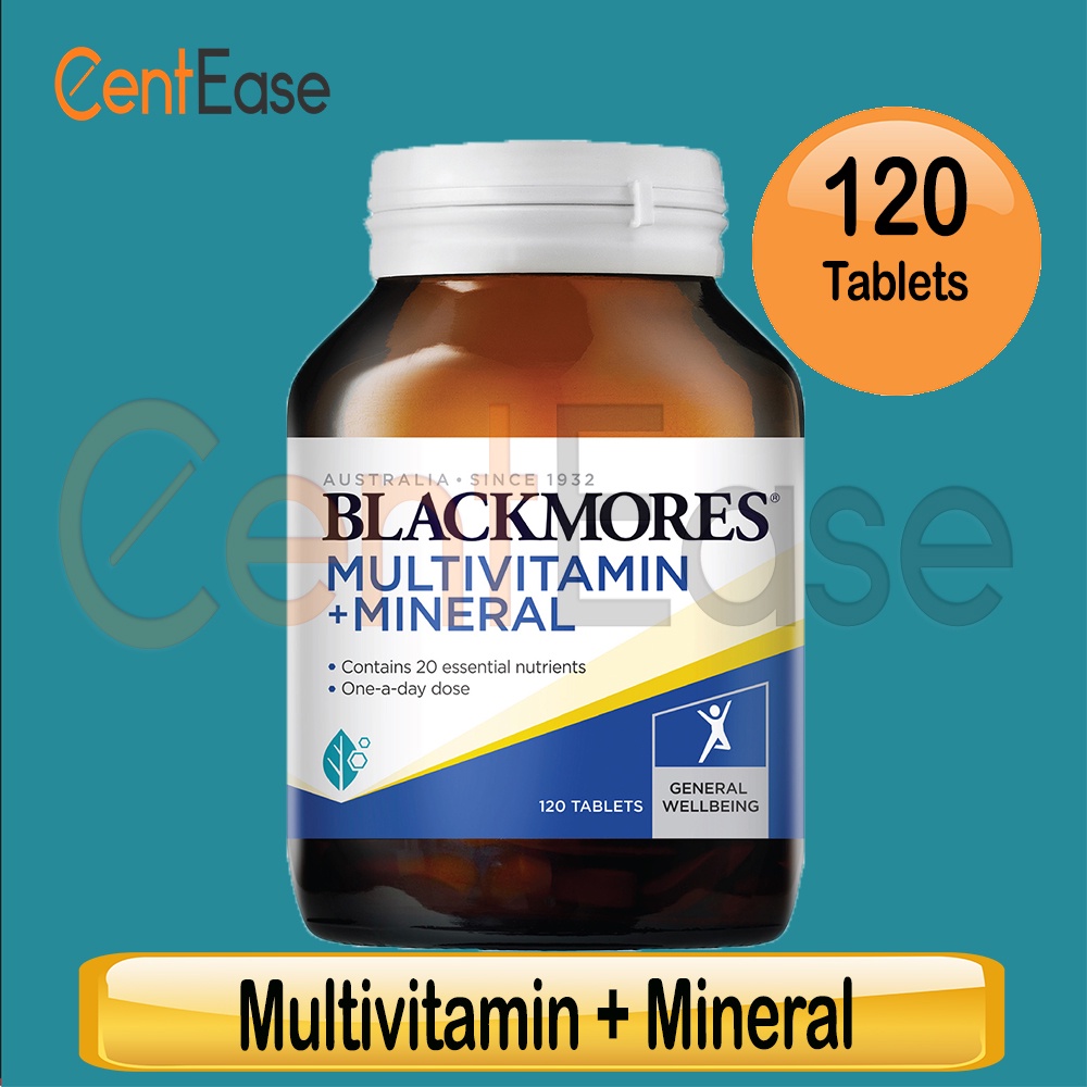 Blackmores Multivitamin + Mineral 120s Tablets Supplement Contains