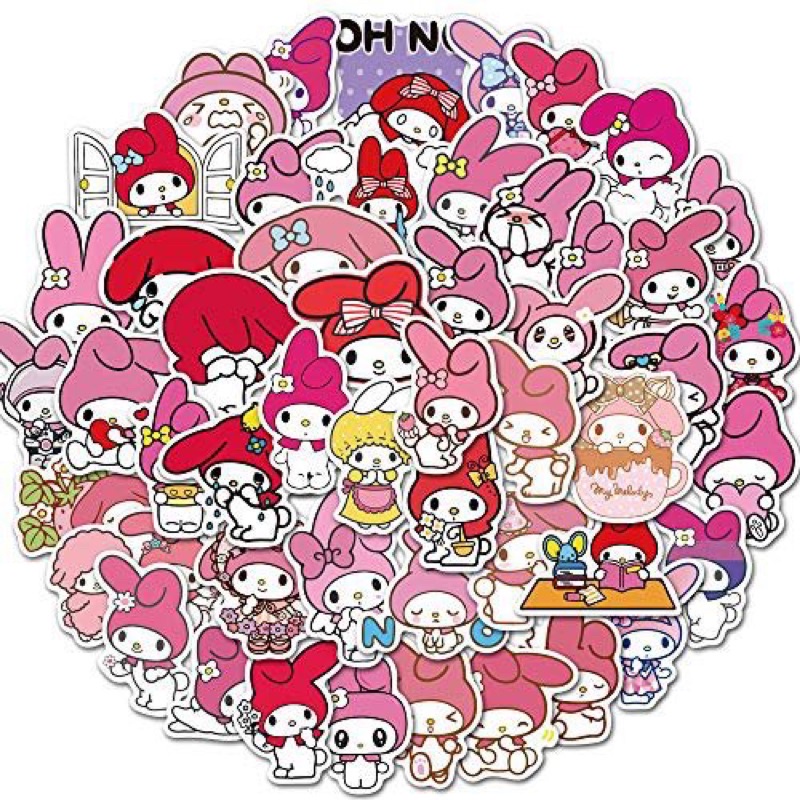 My Melody stickers 30-60 different pieces/MY Melody Sticker Photo ...