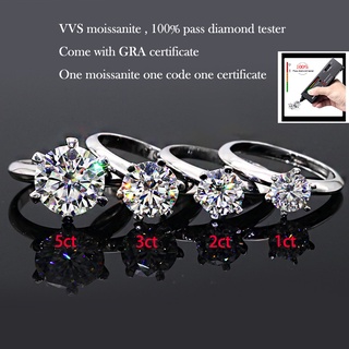 100% Genuine Loose Gemstones Moissanite Stones GRA 1ct D Color VVS1 Lab  Diamond Stone Excellent Cut For Diamond Ring In Bulk Gem