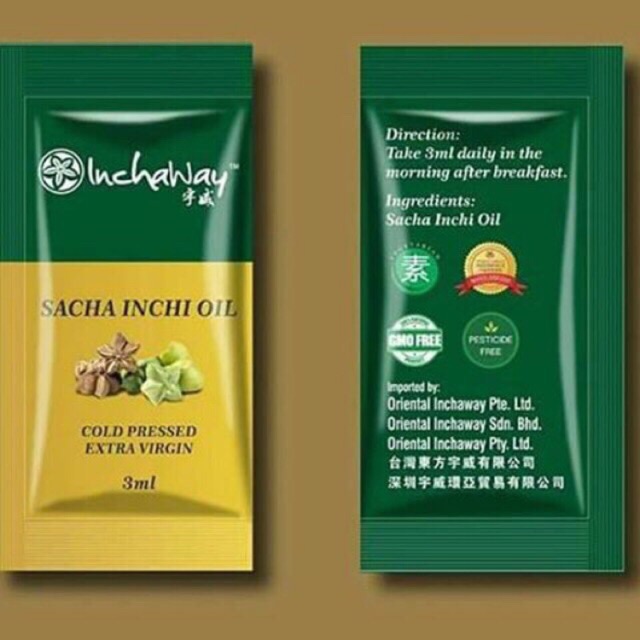 Inchaway Sacha Inchi Oil (15 packets * 3ml ) | Shopee Malaysia