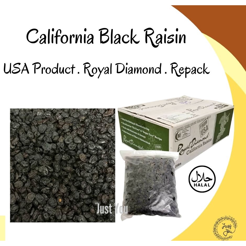 California Black Raisin (Product of USA) (Halal)[Repack] 黑葡萄干 | Shopee ...