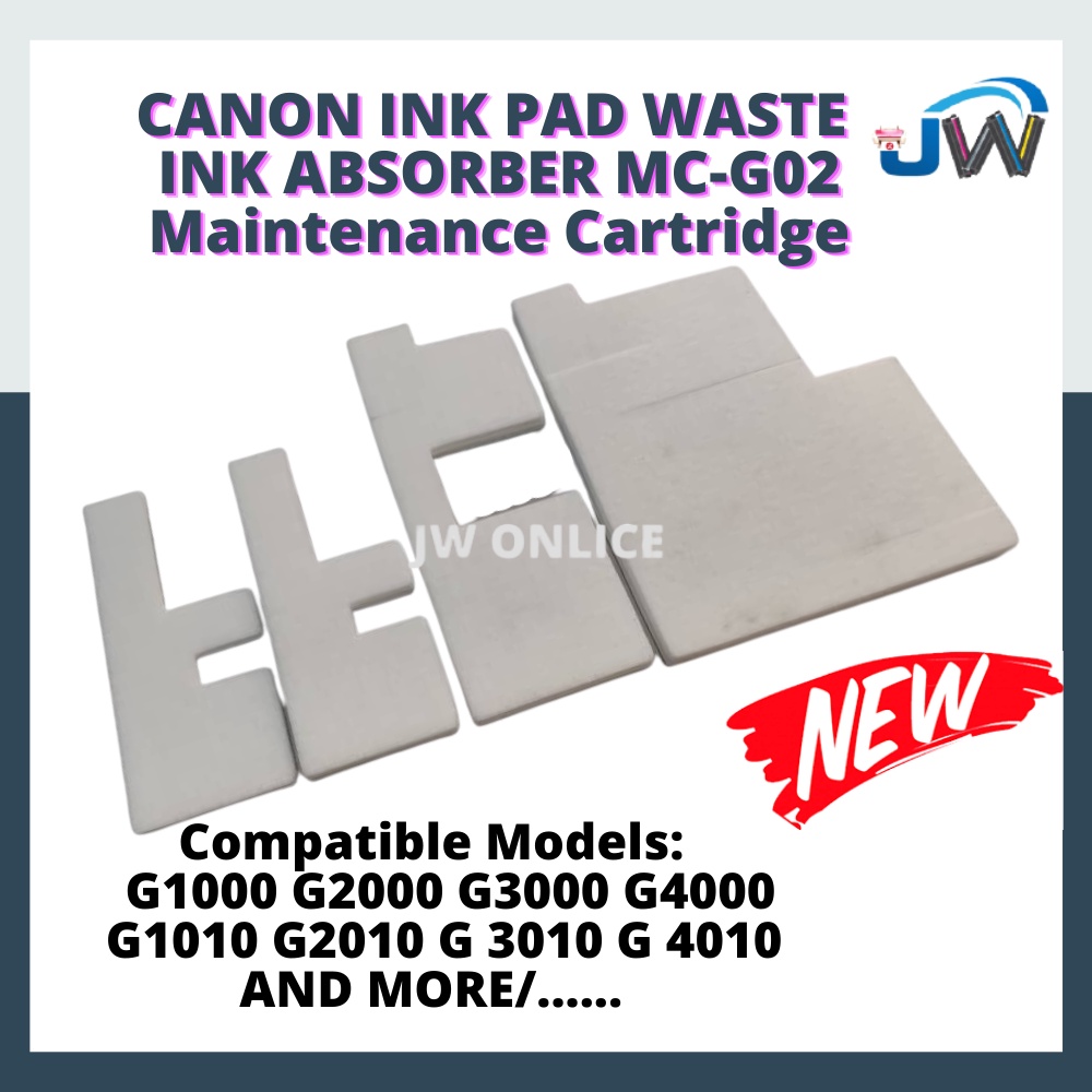 Canon Waste Ink Pad Ink Absorber Full For G1000 G2000 G3000 G4000 Shopee Malaysia
